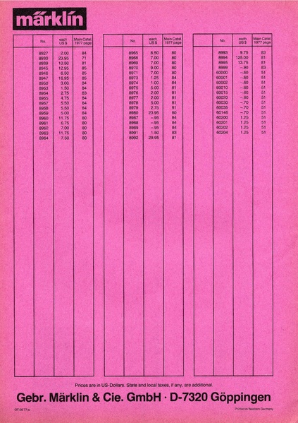 Tiedosto:Marklin 1977 Catalog Pricelist.pdf